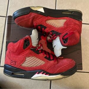 Jordan Red and Black Sneakers Air Jordan 5